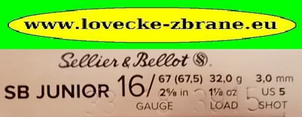 Obrázek pro Brokový náboj S&B 16/67,5/3mm-32g Junior