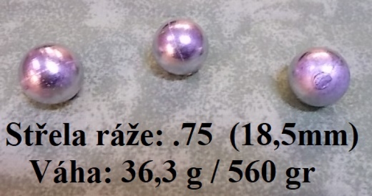 Obrázek pro Kulaté závaží-olověné .75  18,5mm váha: 36,3g / 560gr-komise