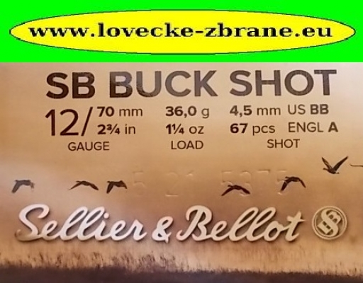 Obrázek pro Náboj 12/70/4,5mm-67 broků S&B Buck Shot