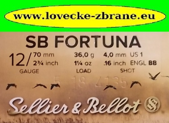 Obrázek pro Náboj 12/70/4mm/36g S&B Fortuna