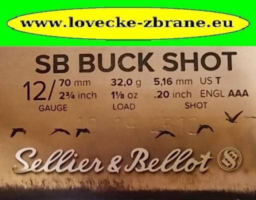 Obrázek pro Náboj 12/70/5,16mm 32g S&B Buck Shot