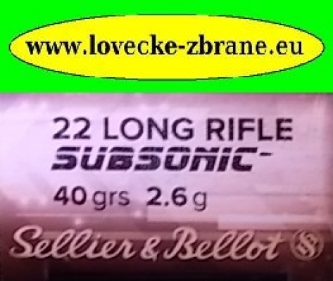 Obrázek pro Náboj 22 LR Subsonic Sellier & Bellot 2,6g