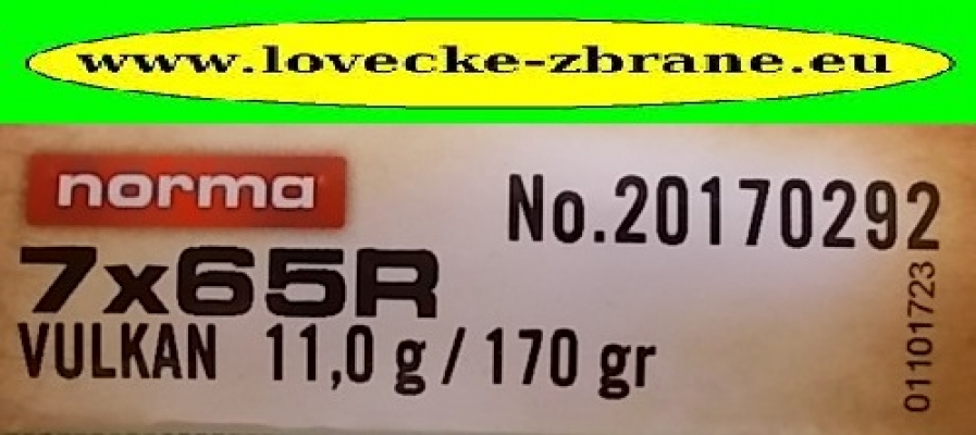 Obrázek pro Náboj 7x65 R Norma Vulkan 11g