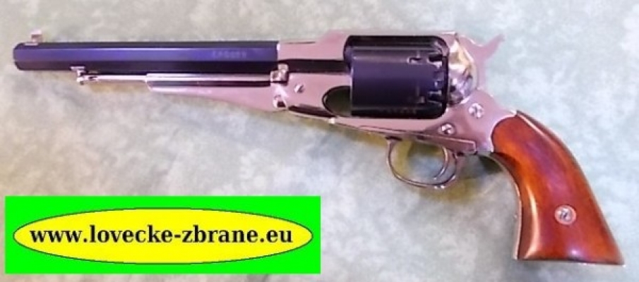 Obrázek pro Perkusní revolver A.S.M Remington 1858 ráže .44 +2 prachovnice, střely, prach, atd.-komise