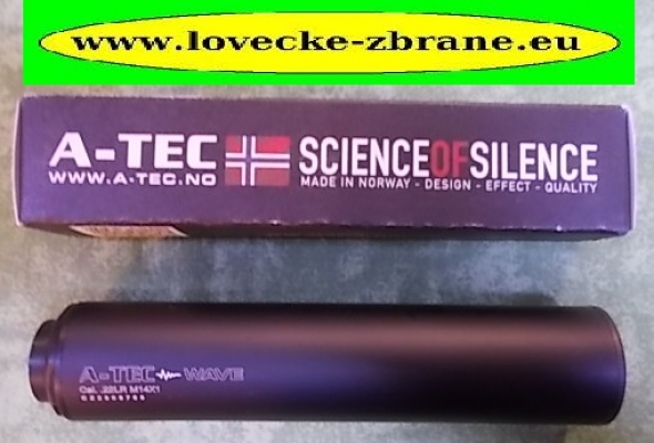 Obrázek pro Tlumič A-TEC, model WAVE, pro malorážky, Ráže: .22LR, na závit M14x1mm-rozebiratelný